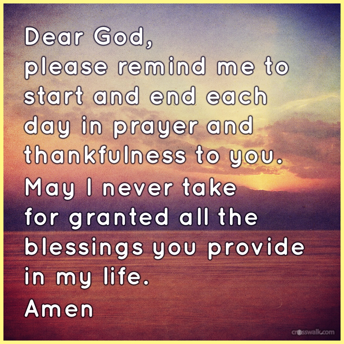 Start Your Day In Thankfulness And Prayer